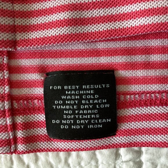 Peter Millar Summer Comfort Red & White Striped Polo Shirt L Golf - Picture 5 of 12